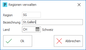 Regionen verwalten