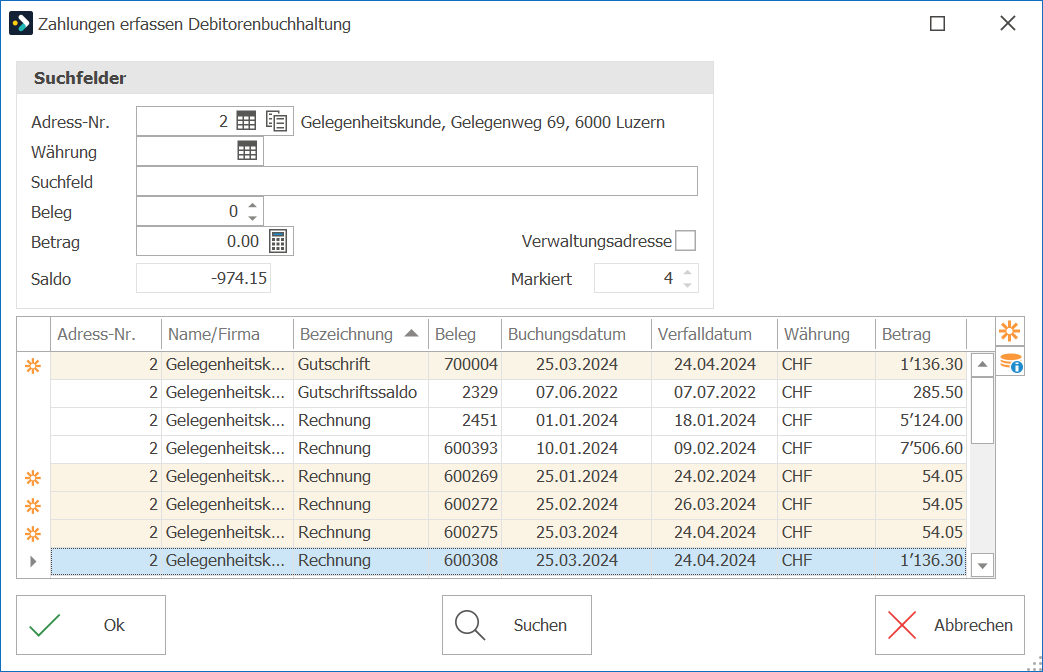 Deb_Debitorenzahlung_Erfassen_RG und GS ausgleichne