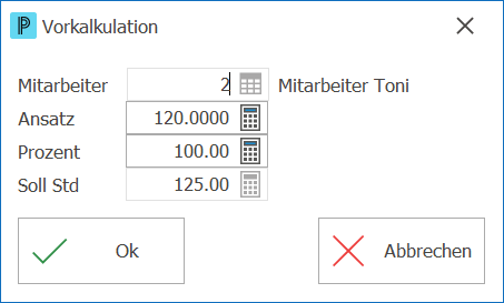 Leistung_Vorkalkulation_ändern
