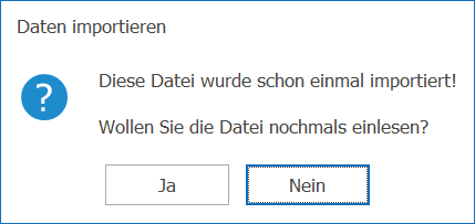 Daten doppelt importieren