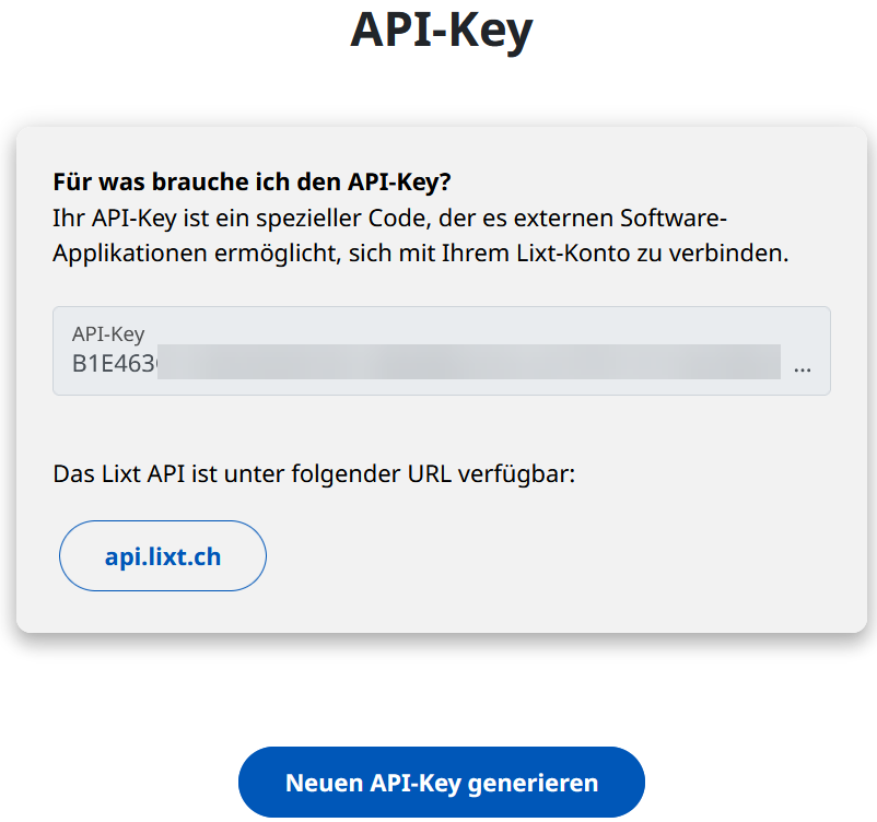 Adr_Lixt_API Key generieren