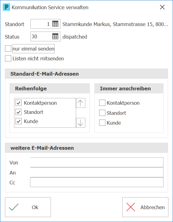 Serviceauftragsverwaltung_Hilfstabellen_Hilfstabellen_Serviceauftragsverwaltung_Kommunikation Service verwalten