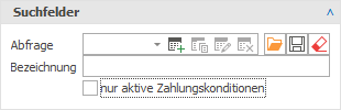 Zahlungskonditionen verwalten Suche