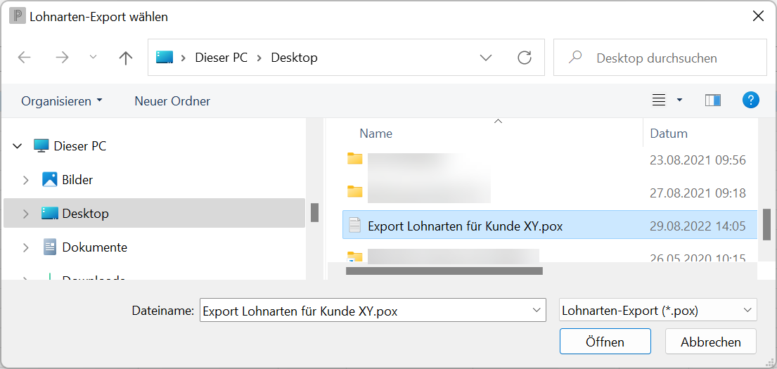 Lohn_Lohnartenstamm importieren