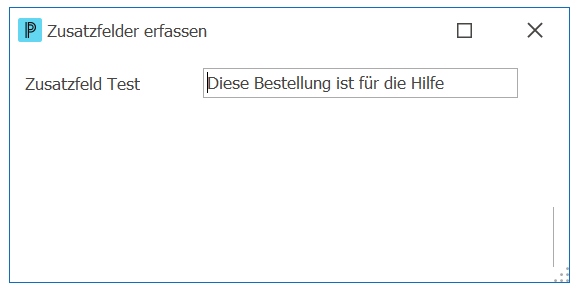 Einkauf zusatzfelder erfassen