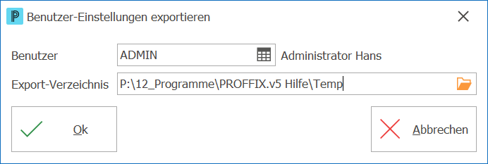 ben_Einstellungen Exportieren