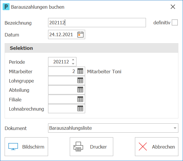 Lohn_barauszahlungen buchen