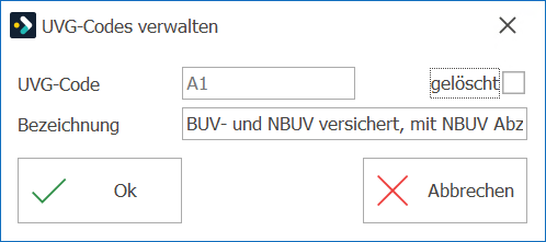 Lohn_UVG_Codes verwalten