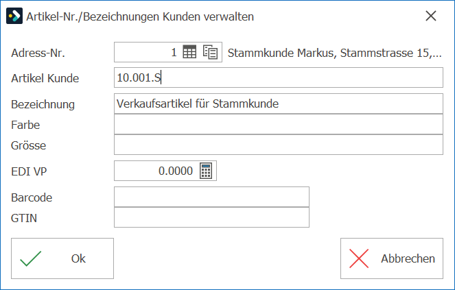 Artikel_Bezeichnungen Kunden verwalten erstellen