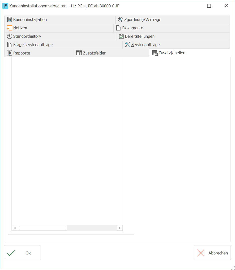 Service_Serviceauftrag_Installationsinfo anzeigen_Zusatztabellen