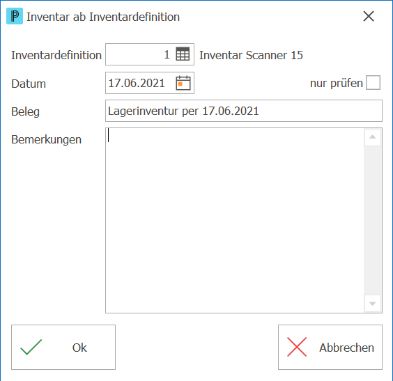 Artikel Lagerinventur ab Inventardefinition