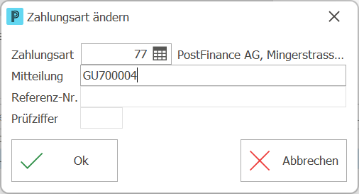deb_gutschriften zur vergütung freigeben_zahlungsart ändern