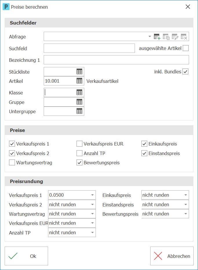 artikel_Preise berechnen stückliste