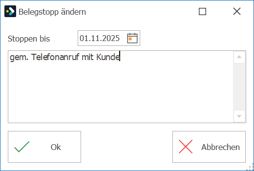 deb_Belegstopp ändern