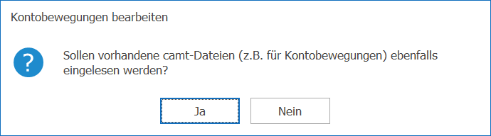 Debi_Zahlung einlesen_vorhandene camt einlesen