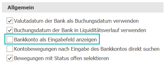 E-Banking_Allgmein_Bankkonto als Eingabefeld