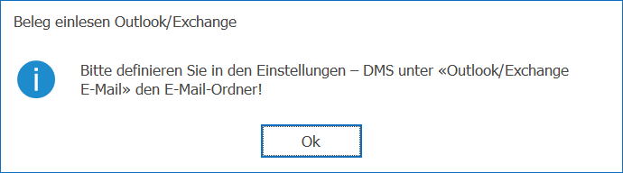 kre_Beleg einlesen_Outlook_Ordner definieren