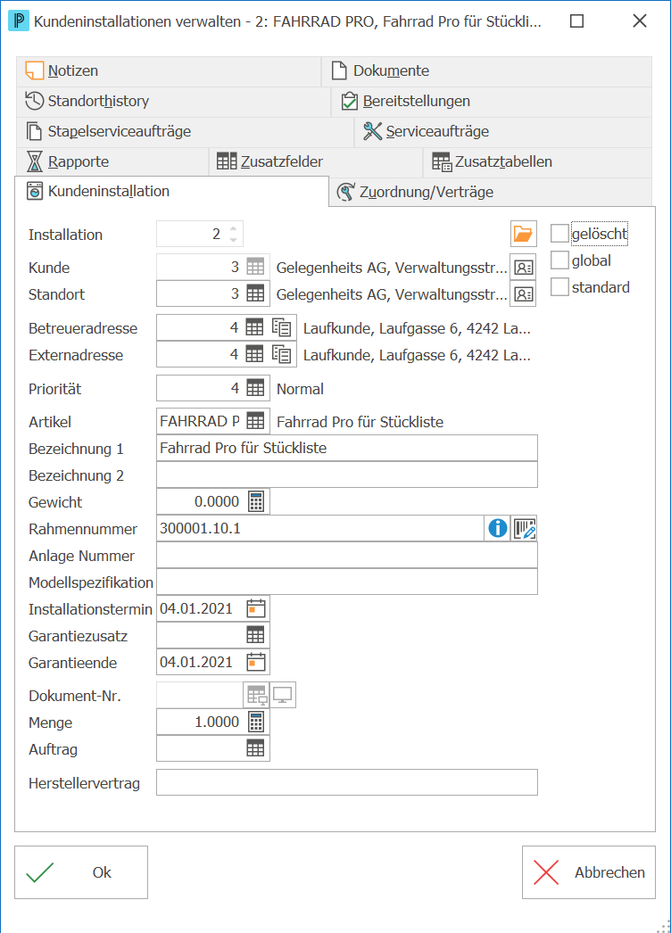 Service_Serviceauftrag_Installationsinfo anzeigen