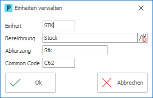 Einheiten verwalten