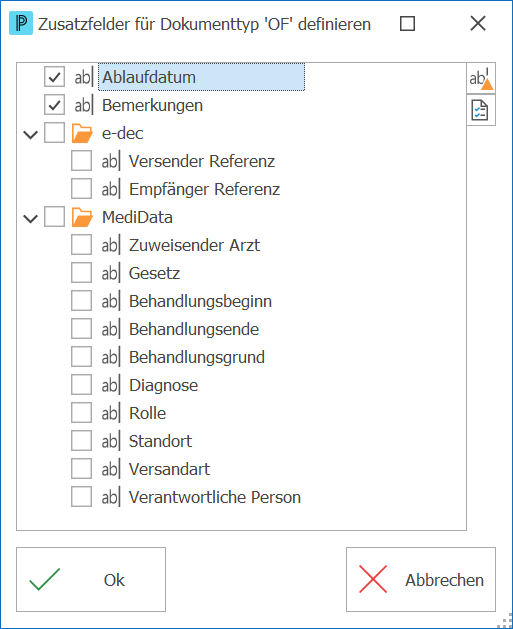 auf_Dokumenttypen Zusatzfelder