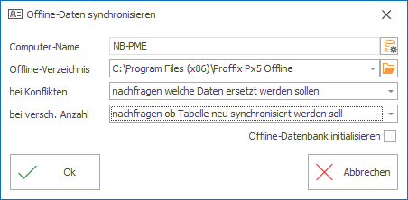 Offline-Daten synchronisieren