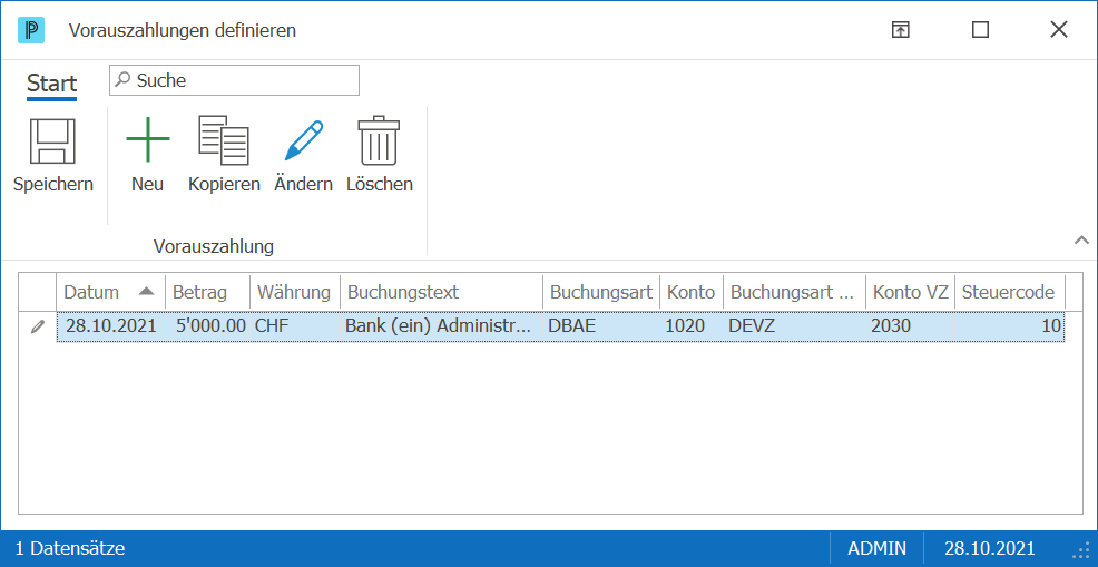 auf_Vorauszahlung erstellen