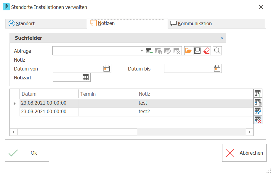 Kundeninsta_Standorte Installationen_Notizen