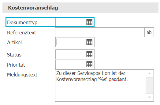 Service_Kostenvoranschlag_Dokumenttyp
