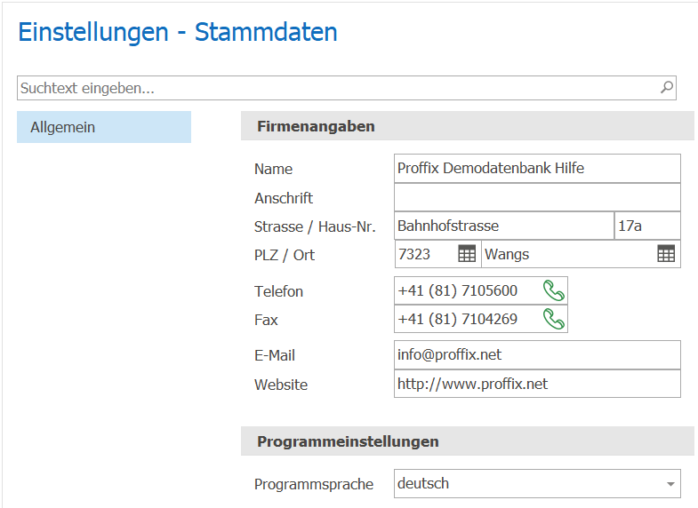 Stammdaten