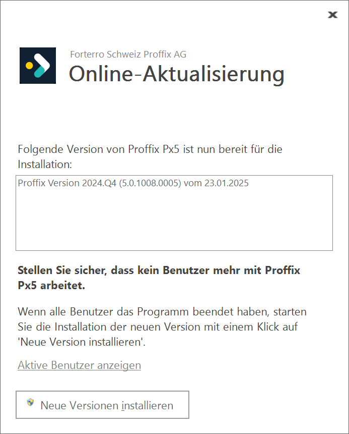 UpdateVersionrunterladen