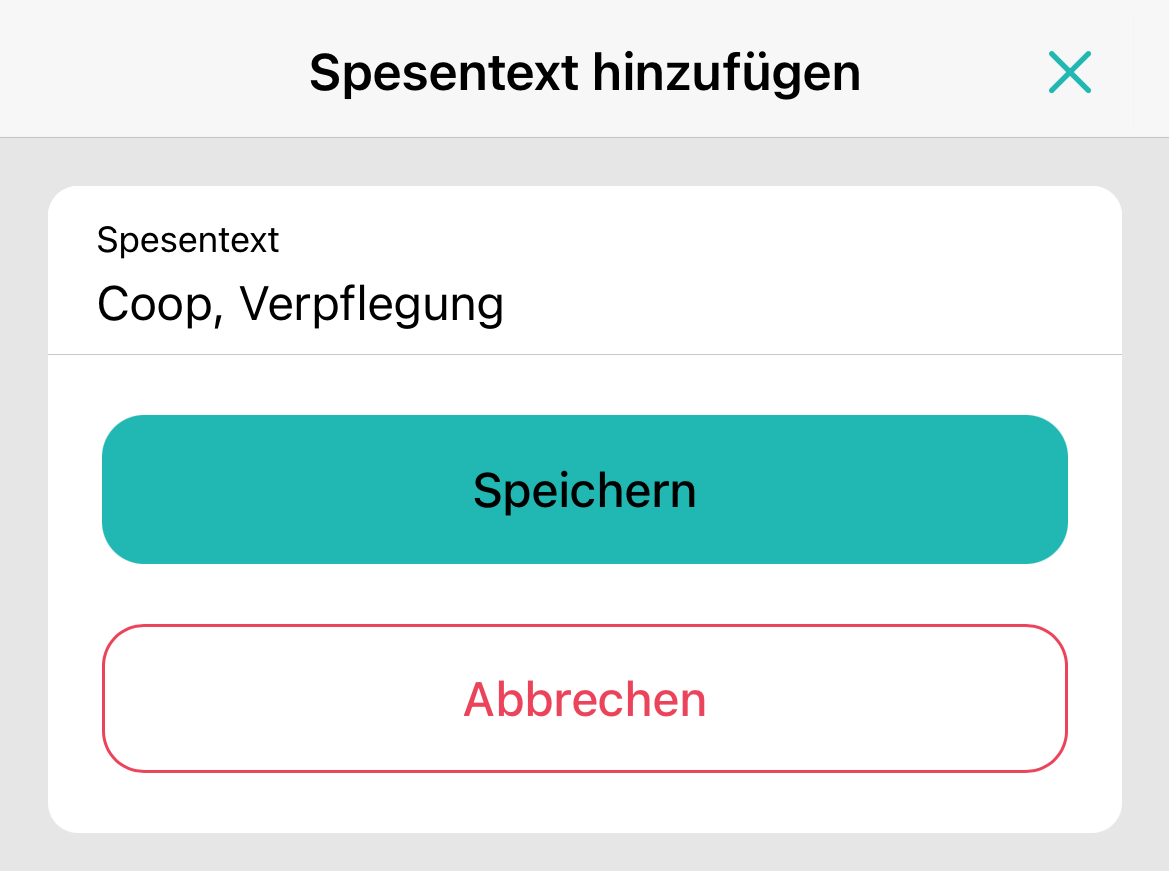 Expenses_Spesentext_Speichern