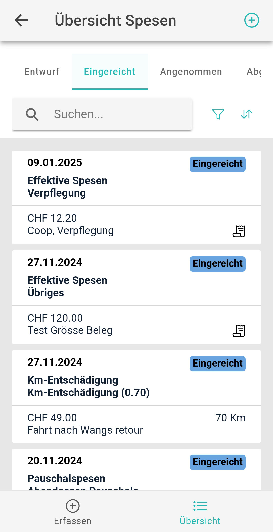 Expenses_Übersicht