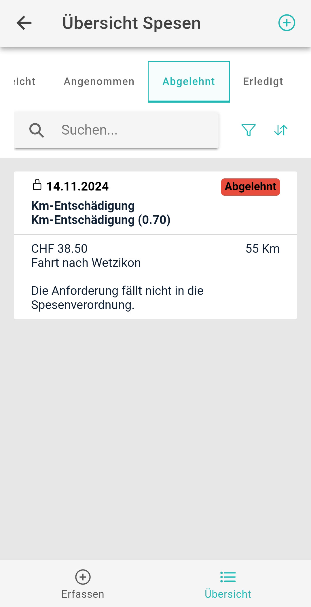Expenses_Übersicht_Register Abgelehnt