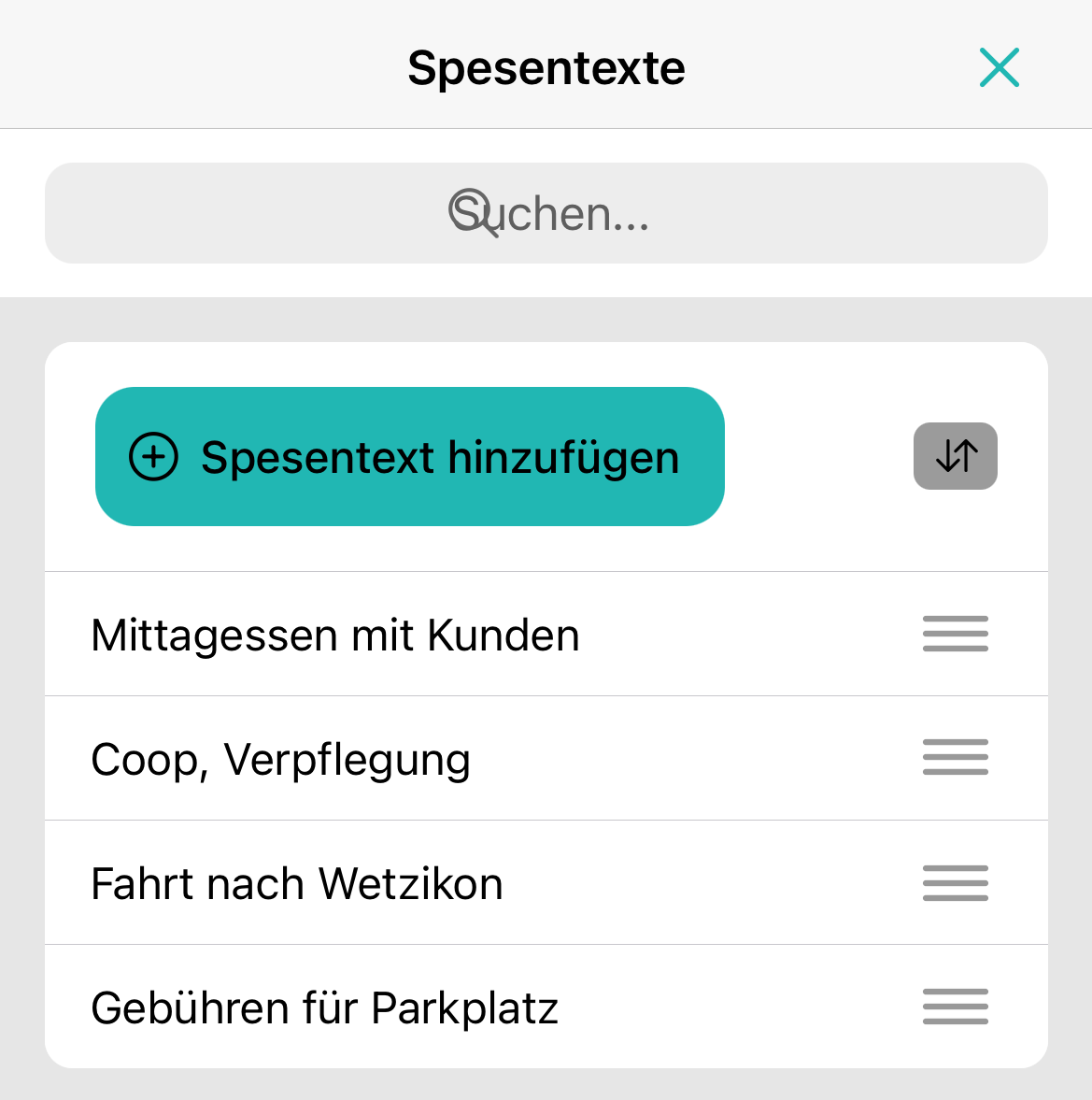 Expenses_Spesentext_hinzufügen
